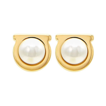 Salvatore Ferragamo 26SS Gancini Pearl Women's Earrings Limited Edition 87305258