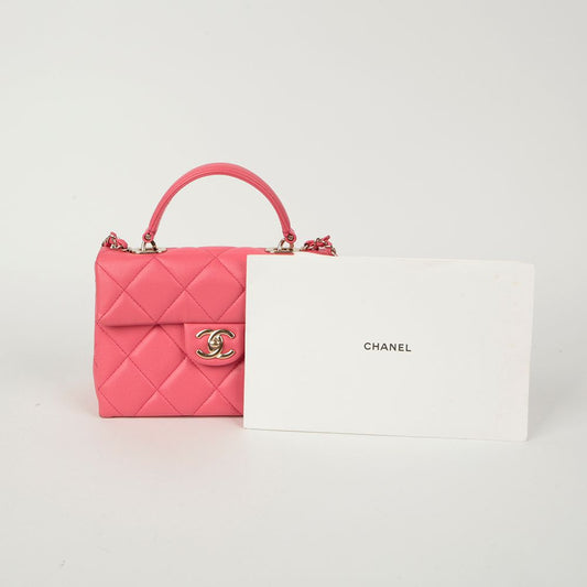 CHANEL キャビアスキン CC ロゴ トップハンドル トート ショルダーバッグ 116460522