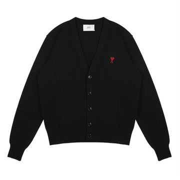 AMI Merino Woll Cardigan mit Herzlogo BFHKC111 73320492