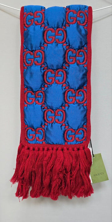 GUCCI GGパディングキルティングウールマフラー 180x21 121669486