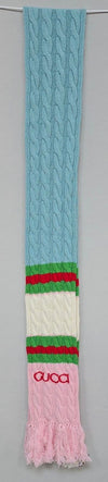 GUCCI アディダス ニット ウール スカーフ マフラー 240x18cm 121669552 [P]