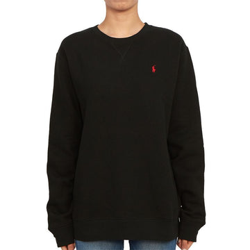 POLO RALPH LAUREN キッズフリーススウェットシャツ ブラック (成人着用可能) 323772102004 60455255