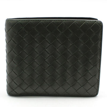 Bottega Veneta 113993 Khaki Intrecciato Woven Mesh Compact Wallet 121703130