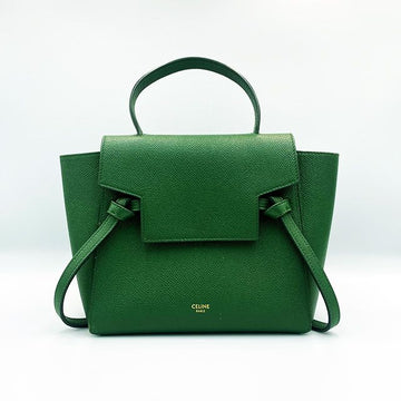 CELINE グリーン ベルトバッグ ナノ トートバッグ 121716159