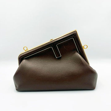 Fendi Brown Nappa First Small Shoulder Bag 121717474