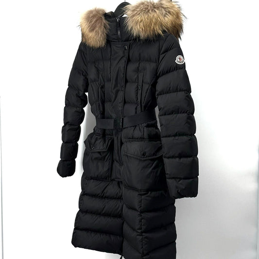 Moncler Chloe Women's Long Down Jacket Black 121717523