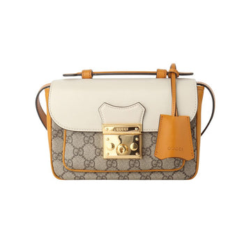 GUCCI 658487 GGスプリーム パドルロック トップハンドル ミニ クロスバッグ 34044Y 121718490