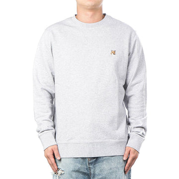 MAISON KITSUNE 24FW (LM00301KM0001 ライト グレー メランジ) メンズ フォックス ヘッド スウェットシャツ 121798171