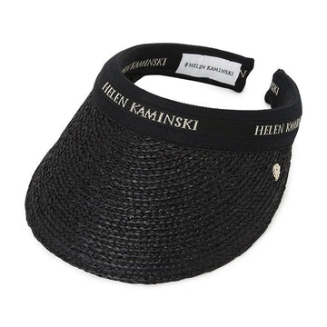 Helen Kaminski Bianca Women's Visor HAT50265 Charcoal Black Logo 121800205