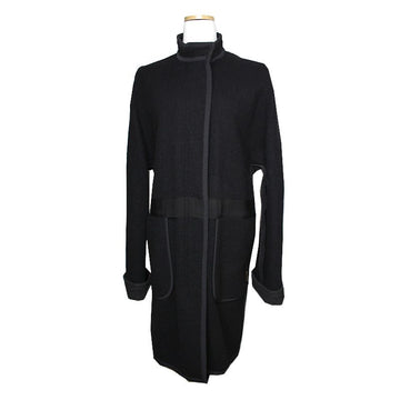 LANVIN Schwarzer Wollmantel 55 121828080