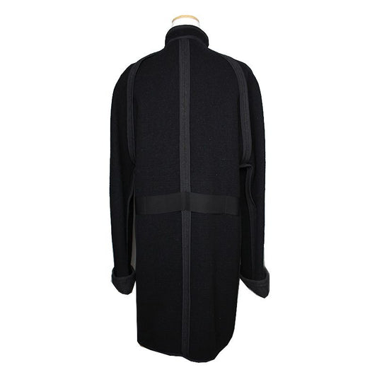 LANVIN ブラックウールコート 55 121828080