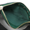 VALENTINO 2P0548BOL Grünes Leder Goldener Rockstud Reißverschluss Kartenetui 121892604 [P]