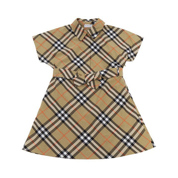 BURBERRY キッズ チェック 半袖 ワンピース 8090538 B9368 (大人も着用可能) 116703825