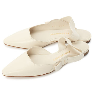 SALVATORE FERRAGAMO VANIA MASCARPONE 女子用フラットシューズ/スリングバック 幅C 0763421 101797514