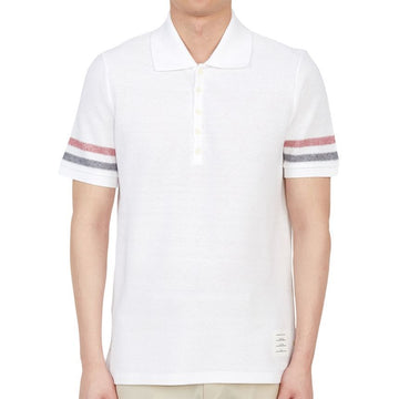 Thom Browne MJP169A J0046 100 Men's Polo Short Sleeve T-Shirt 101792703