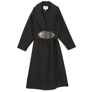 ALAIA AA9M03044T007 999 レディース ロング トレンチ コート 101788480