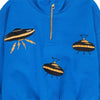 MINI RODINI Kids Half-Zip Langarm Sweatshirt BLUE 2312012860 101788249 [P]