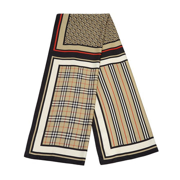 Burberry CHK TB MONO TRP 8011951 Unisex Scarf 99867623
