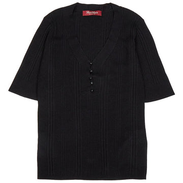 MAXMARA ALACRE 002 レディース シルク ウール 半袖 ニット セミフィット 94689997