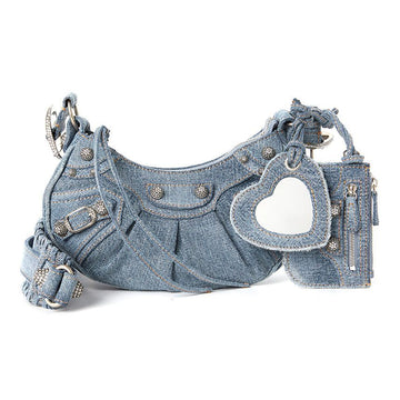 BALENCIAGA Damen Denim Schultertasche 671309 2109U 4715 94678882