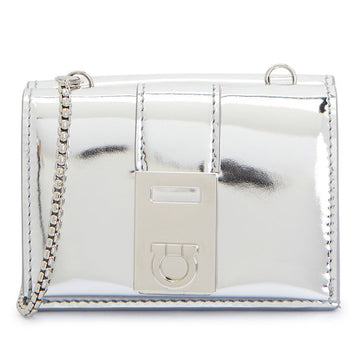 SALVATORE FERRAGAMO 22 0546 ARGENTO 0770914 レディース折財布 94571321