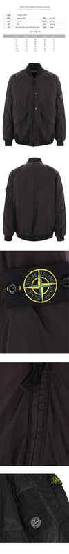 STONE ISLAND Stein 24FW Wappen Patch Crinkle-Lapse Bomberjacke Schwarz 811540923 V0029 121966514 [P]