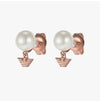 Armani Eagle Logo Pearl Stud Silver Earrings stamp: EG3584221 144731079 [P]