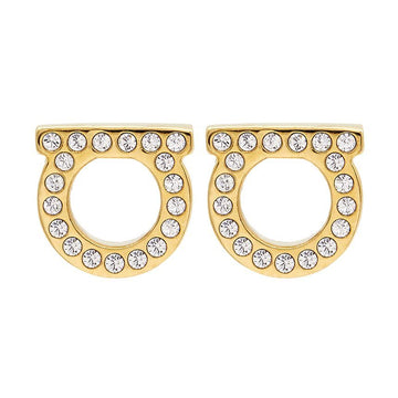 SALVATORE FERRAGAMO [Einzelstück/30 Stück limitiert] 26FW Gancini Kristall Damen Ohrringe 76 0123 001 0696576 87305261 [P]