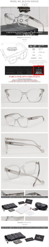 MONCLER Brillenfassung ML5155 Cat-Eye Horn Schwarz Transparent Oversized Luxus 123513541 [P]