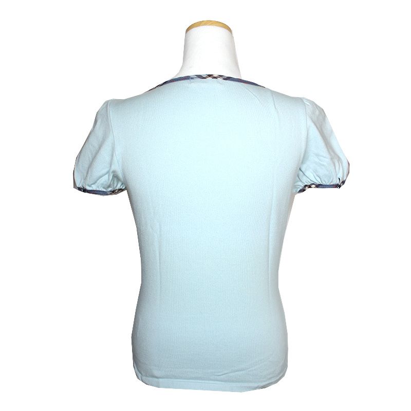 Burberry Blue Label Puff Sleeve Sky Blue Top 44 122251796 – trenbe