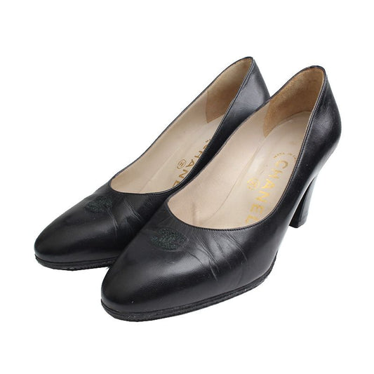 CHANEL Schwarze Lederpumps 35C 122314836