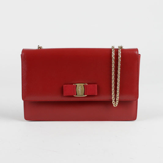 SALVATORE FERRAGAMO 21 D855 バラジーニ チェーンショルダー クロスバック 121799810