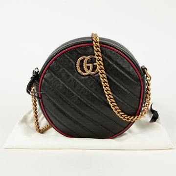 GUCCI 550154 GG Marmont Mini Rund Schulter Crossbody Bag 122004795
