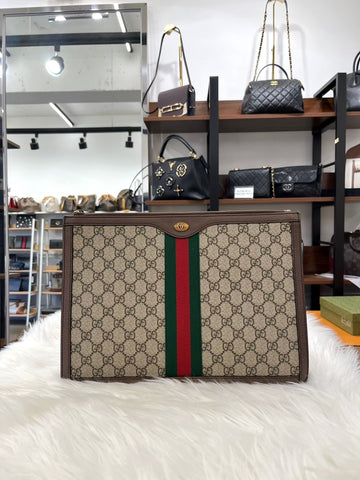 GUCCI Ophidia GG Supreme Portfolio Clutch 523359 122357557