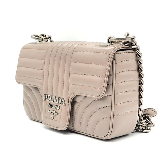 PRADA ダイアグラムチェーンショルダーバッグ (1BD107) L799071 122483023