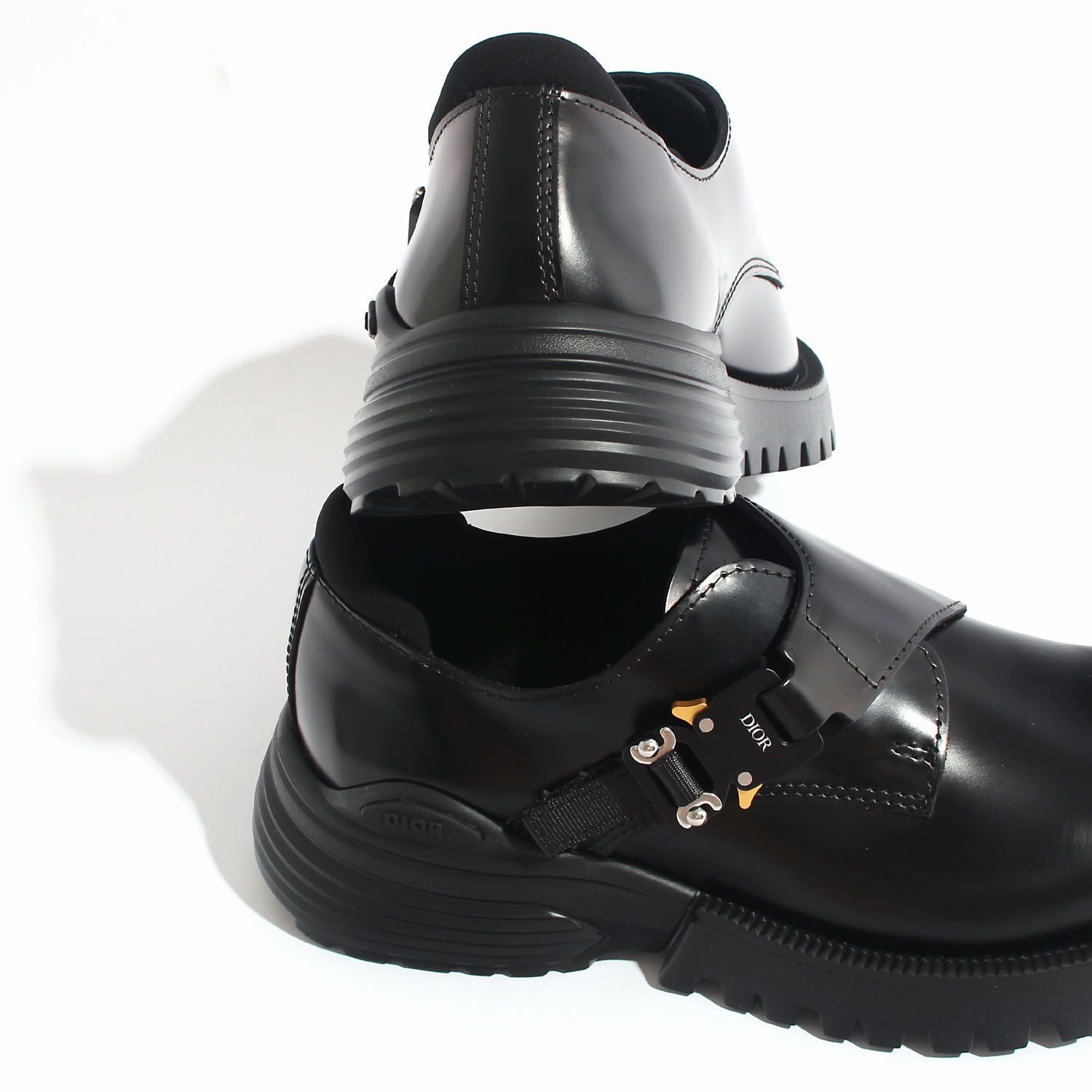 Dior Buckle Logo Combat Monk Derby Shoes Black 3DE393ZJQ H900