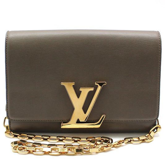 Louis Vuitton Taupe Leather Louise GM Gold Chain Shoulder Bag 122534472