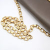 LOUIS VUITTON Tafelfarbene Leder Louise GM Schultertasche mit goldfarbener Kette 122534472 [P]