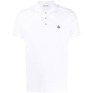 MONCLER Piqué-Poloshirt mit Logo-Patch Kurzarm 8A00024 84556 76540427