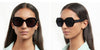 Isabel Marant Sunglasses IM0107GS 807IR Black Oversized Thick Horn Rim Square 122652382 [P]