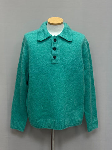 SOLID HOMME ポロニットセーター (100) 122655681