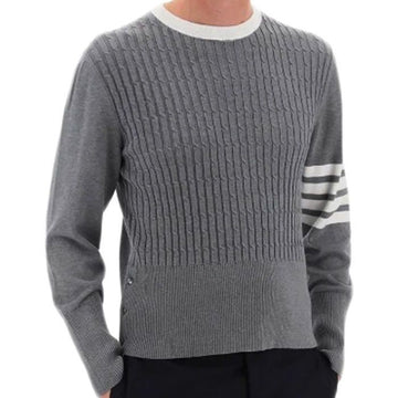 Thom Browne Men's Baby Cable Diagonal Knit 80557731