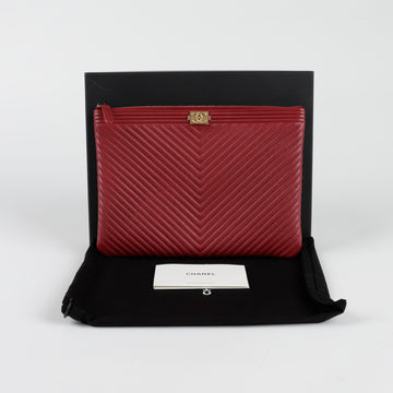 CHANEL ボーイ ミディアム クラッチ A84406 122214983