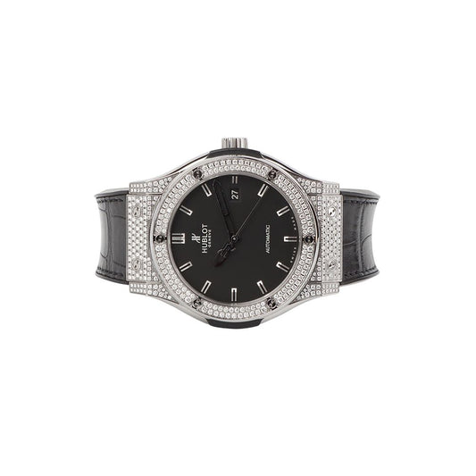 HUBLOT クラシックフュージョンチタンフルパヴェダイヤ38MM男性用ウォッチ 34031-2 122700263