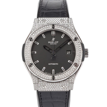 Hublot Classic Fusion Titanium Full pavé Diamond 38MM Men's Watch 34031-2 122700263