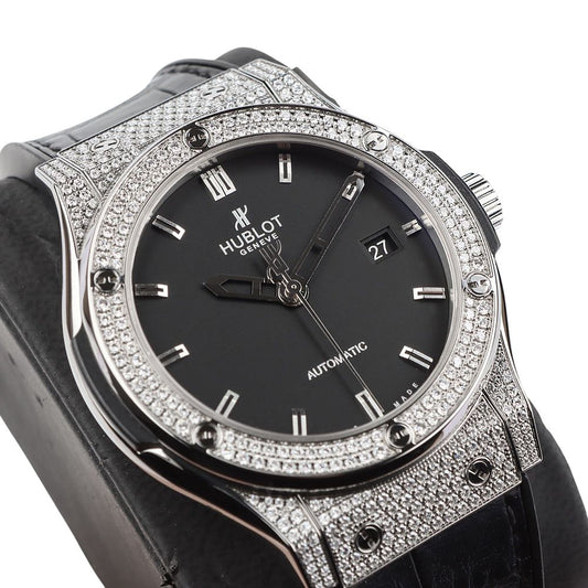 Hublot Classic Fusion Titanium Full pavé Diamond 38MM Men's Watch 34031-2 122700263