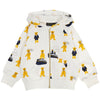 MINI RODINI Kinder Hoodie mit Reißverschluss 2362012010 WEISS 62852602 [P]
