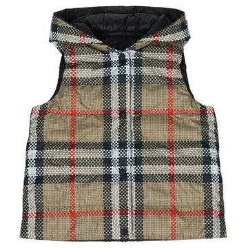 BURBERRY Kinder Karo Kapuzen Wende-Padding-Weste 8069443 A7168 62852627