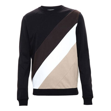 CARVEN Diagonal streifen Panel Sweatshirt 7100TS03 0099 158875926 [P]