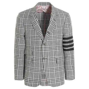 Thom Browne Diagonal Stripe Check Blazer White Black MJC348H 07889 980 123042300